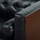 MCM Tufted Faux Leather Sofa 79"