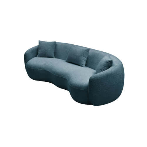 Modern Curved 3 Seat Boucle Fabric Sofa 94"