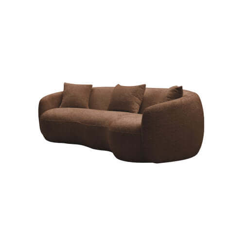 Modern Curved 3 Seat Boucle Fabric Sofa 94"