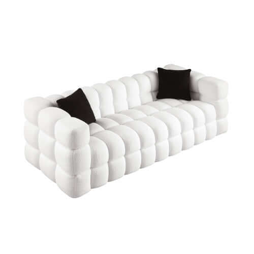 Modern Tufted Marshmallow Boucle Sofa (3 Colors)