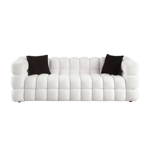 Modern Tufted Marshmallow Boucle Sofa (3 Colors)