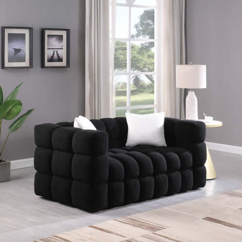 Modern Tufted Marshmallow Boucle Sofa (3 Colors)