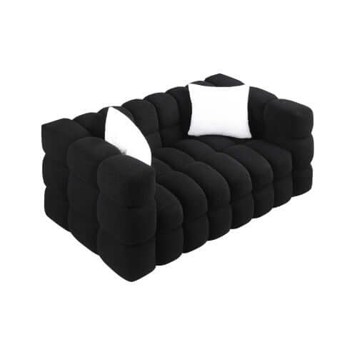 Modern Tufted Marshmallow Boucle Sofa (3 Colors)