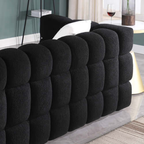 Modern Tufted Marshmallow Boucle Sofa (3 Colors)