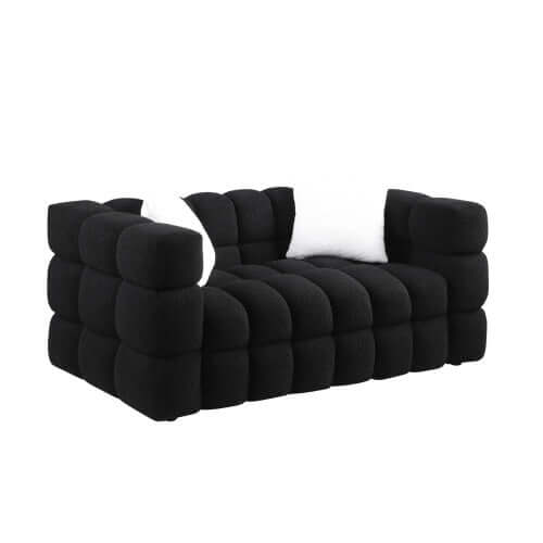 Modern Tufted Marshmallow Boucle Sofa (3 Colors)