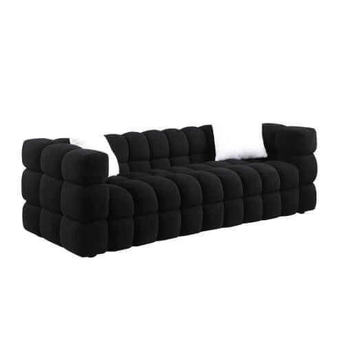 Modern Tufted Marshmallow Boucle Sofa (3 Colors)