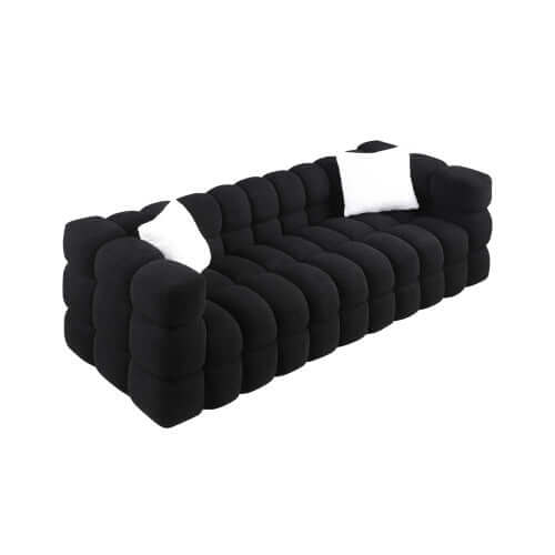 Modern Tufted Marshmallow Boucle Sofa (3 Colors)