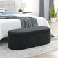 Modern Oval Ottoman Storage Bench 45.5" (6 Colors)