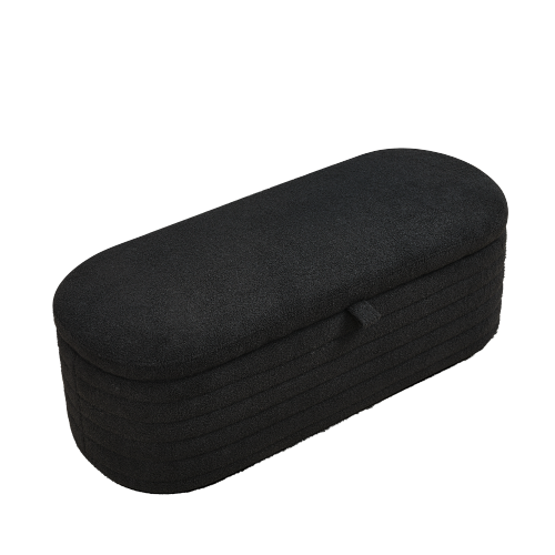 Modern Oval Ottoman Storage Bench 45.5" (6 Colors)