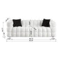 Modern Tufted Marshmallow Boucle Sofa (3 Colors)