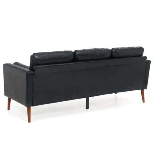 MCM Faux Leather 3 Seat Sofa 77"