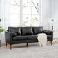 MCM Faux Leather 3 Seat Sofa 77"