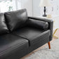 MCM Faux Leather 3 Seat Sofa 77"