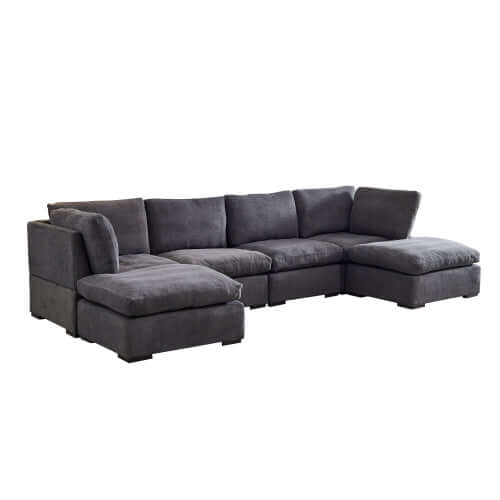 Modern Modular Cloud L Shape or Dual Chaise Sectional Sofa