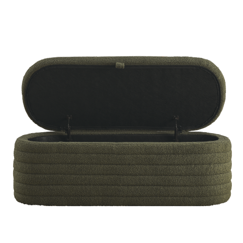 Modern Oval Ottoman Storage Bench 45.5" (6 Colors)