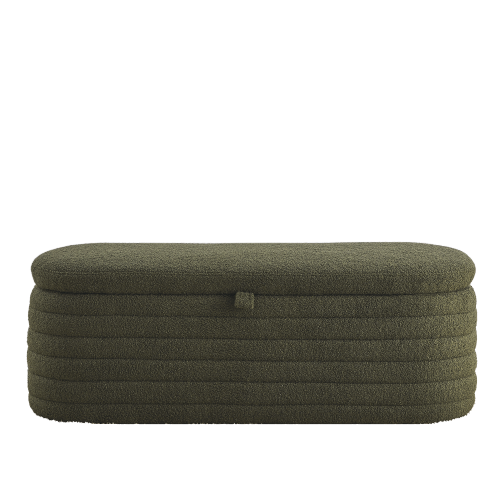 Modern Oval Ottoman Storage Bench 45.5" (6 Colors)