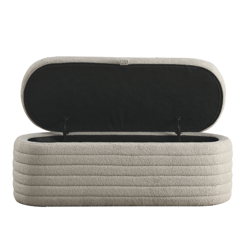 Modern Oval Ottoman Storage Bench 45.5" (6 Colors)