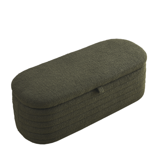 Modern Oval Ottoman Storage Bench 45.5" (6 Colors)