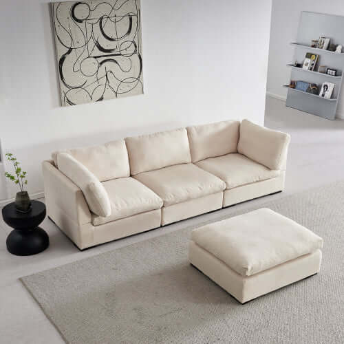 Modern Modular Cloud L Shape or Dual Chaise Sectional Sofa