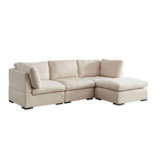 Modern Modular Cloud L Shape or Dual Chaise Sectional Sofa