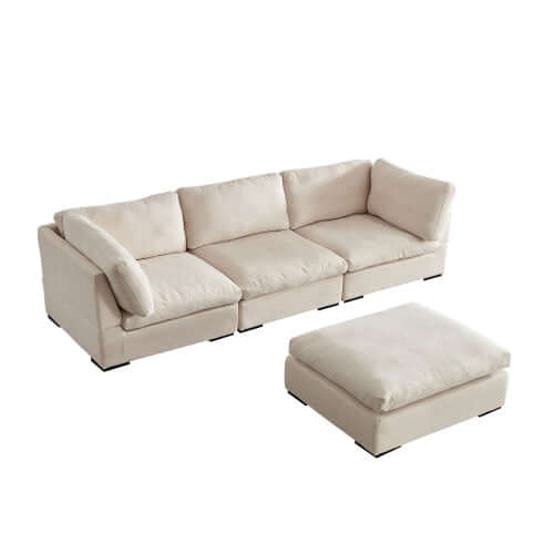 Modern Modular Cloud L Shape or Dual Chaise Sectional Sofa