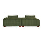 Modern Channel Tufted Corduroy Fabric Sofa 103.9"