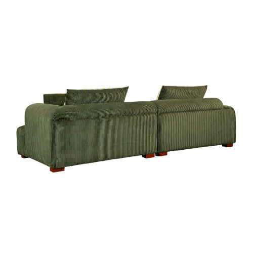 Modern Channel Tufted Corduroy Fabric Sofa 103.9"