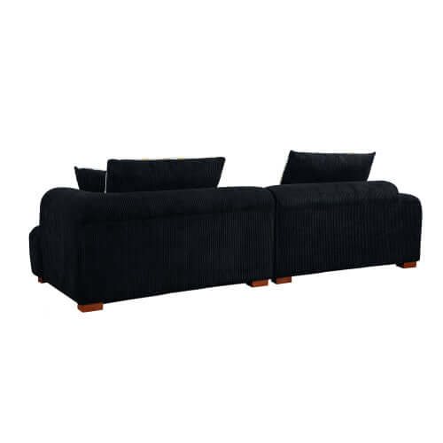 Modern Channel Tufted Corduroy Fabric Sofa 103.9"