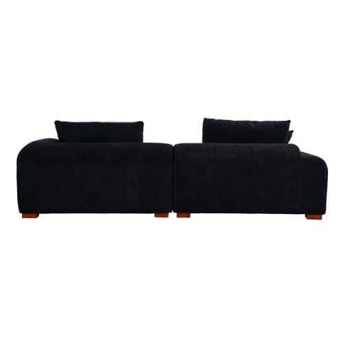 Modern Channel Tufted Corduroy Fabric Sofa 103.9"