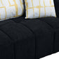 Modern Channel Tufted Corduroy Fabric Sofa 103.9"