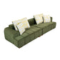 Modern Channel Tufted Corduroy Fabric Sofa 103.9"