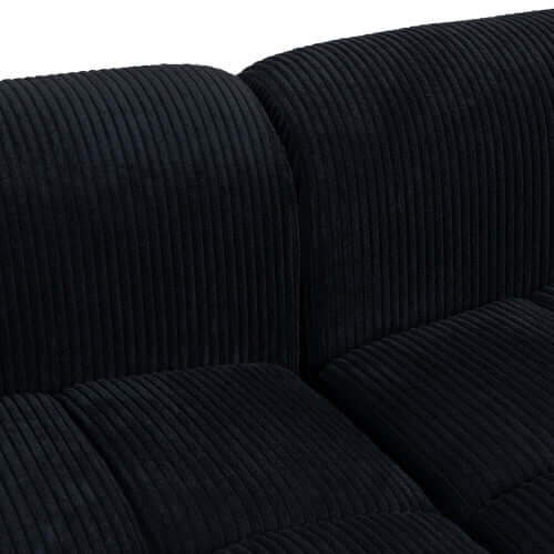 Modern Channel Tufted Corduroy Fabric Sofa 103.9"