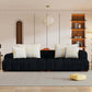 Modern Channel Tufted Corduroy Fabric Sofa 103.9"