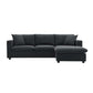 Modern Sectional Chaise Sofa Convertible Ottoman 4 Colors (100")