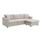 Modern Sectional Chaise Sofa Convertible Ottoman 4 Colors (100")