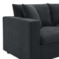 Modern Sectional Chaise Sofa Convertible Ottoman 4 Colors (100")