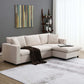 Modern Sectional Chaise Sofa Convertible Ottoman 4 Colors (100")