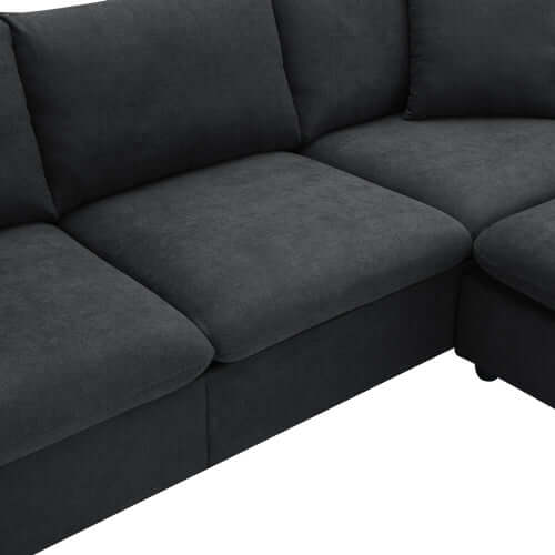 Modern Sectional Chaise Sofa w/ Chaise Ottoman 100" (4 Colors)