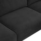 MCM Velvet Sectional Sofa with Ottoman in Gray or Black 104"