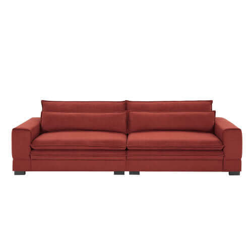 Modern Low Profile Fabric Sofa 104" (4 Colors)