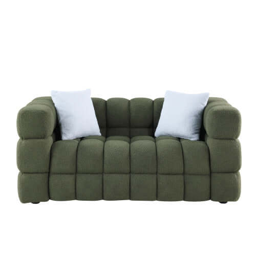 Modern Tufted Marshmallow Boucle Sofa (3 Colors)