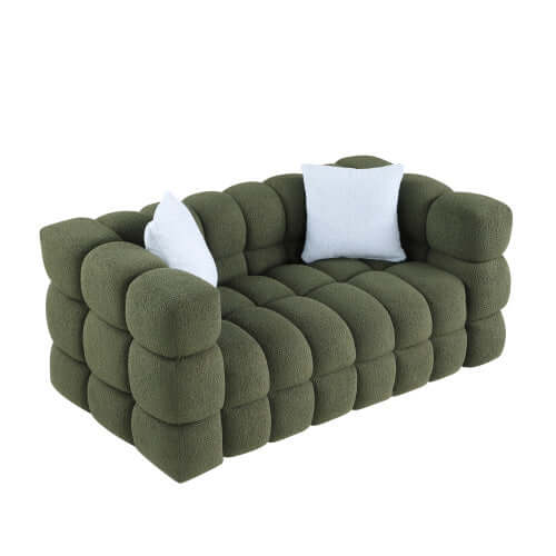 Modern Tufted Marshmallow Boucle Sofa (3 Colors)