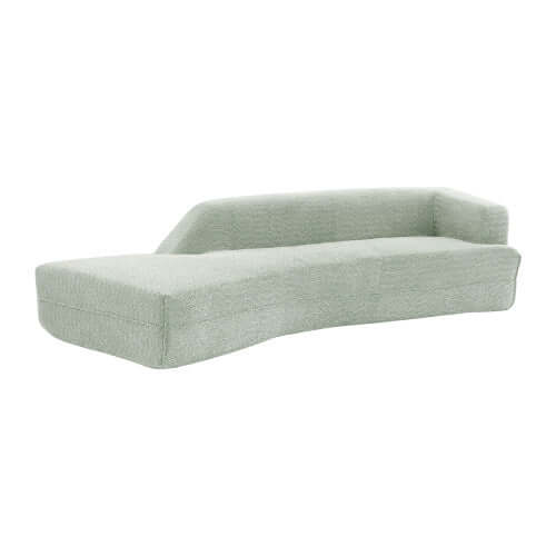 Modern Curved Chaise Lounge Boucle Fabric Sofa 109.4" (3 Colors)