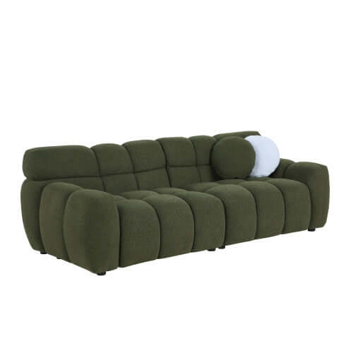 Modern Marshmallow Tufted Boucle Fabric Sofa