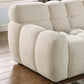 Modern Marshmallow Tufted Boucle Fabric Sofa