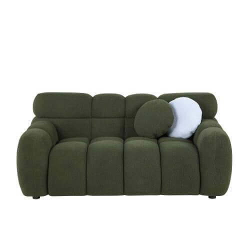 Modern Marshmallow Tufted Boucle Fabric Sofa