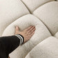 Modern Marshmallow Tufted Boucle Fabric Sofa