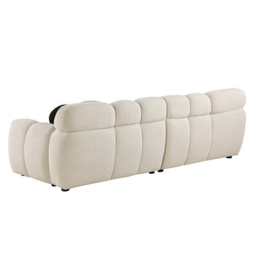 Modern Marshmallow Tufted Boucle Fabric Sofa