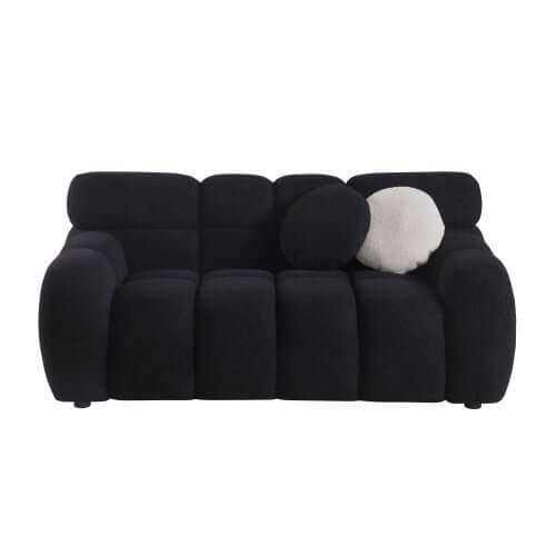 Modern Marshmallow Tufted Boucle Fabric Sofa