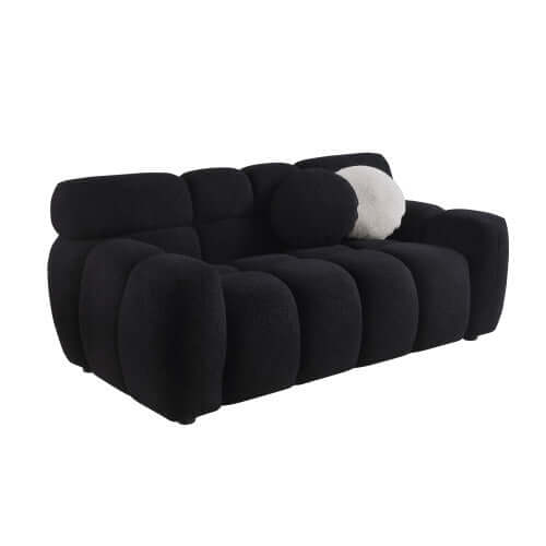 Modern Marshmallow Tufted Boucle Fabric Sofa